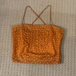 Marc Jacobs Rust Colour Spaghetti Strap Crop Top